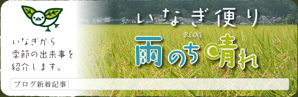 いなぎから季節の出来事を紹介します。いなぎ便り雨のち晴れ